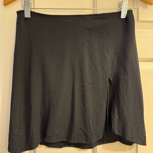 Reformation Black Mini Skirt with slit